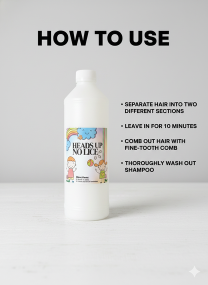 Heads up no lice shampoo for all hair types - 500ml value bottle